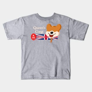 Crown Ice Cream Ad: Queen's Corgi Toffee and Vanilla Ice Cream Kids T-Shirt